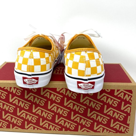 🌸Sale🌸 Vans Authentic Women's Checkerboard Yellow Low Top Lace Up VN0A348A3XV - Picture 5 of 11